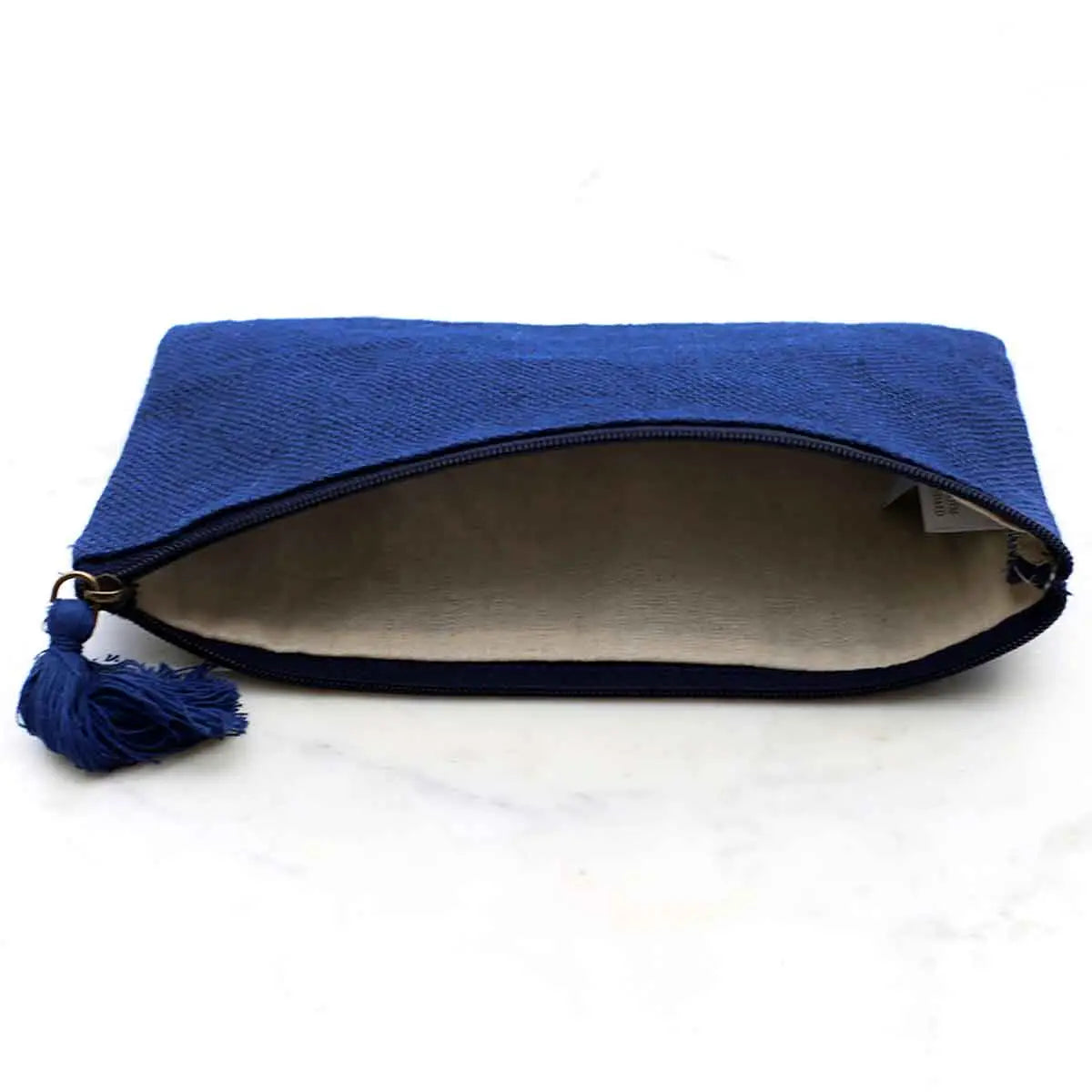 Jute Cosmetic Bag - Navy - The Royal Standard