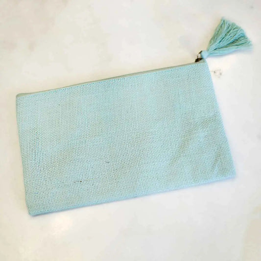 Jute Cosmetic Bag - Sky - The Royal Standard