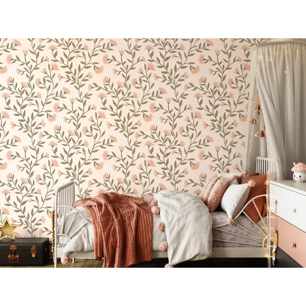 Kali Wallpaper - Floral Vine - by Jackie Jean Design - Loomwell Home Goods