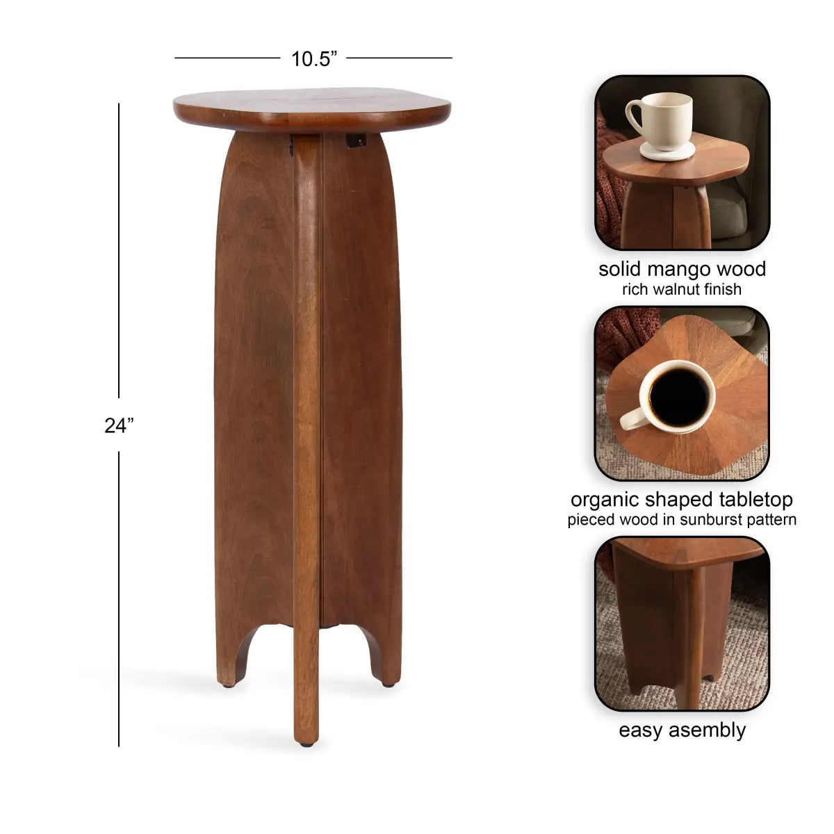 Kanna Modern Natural Wood Table - kateandlaurel