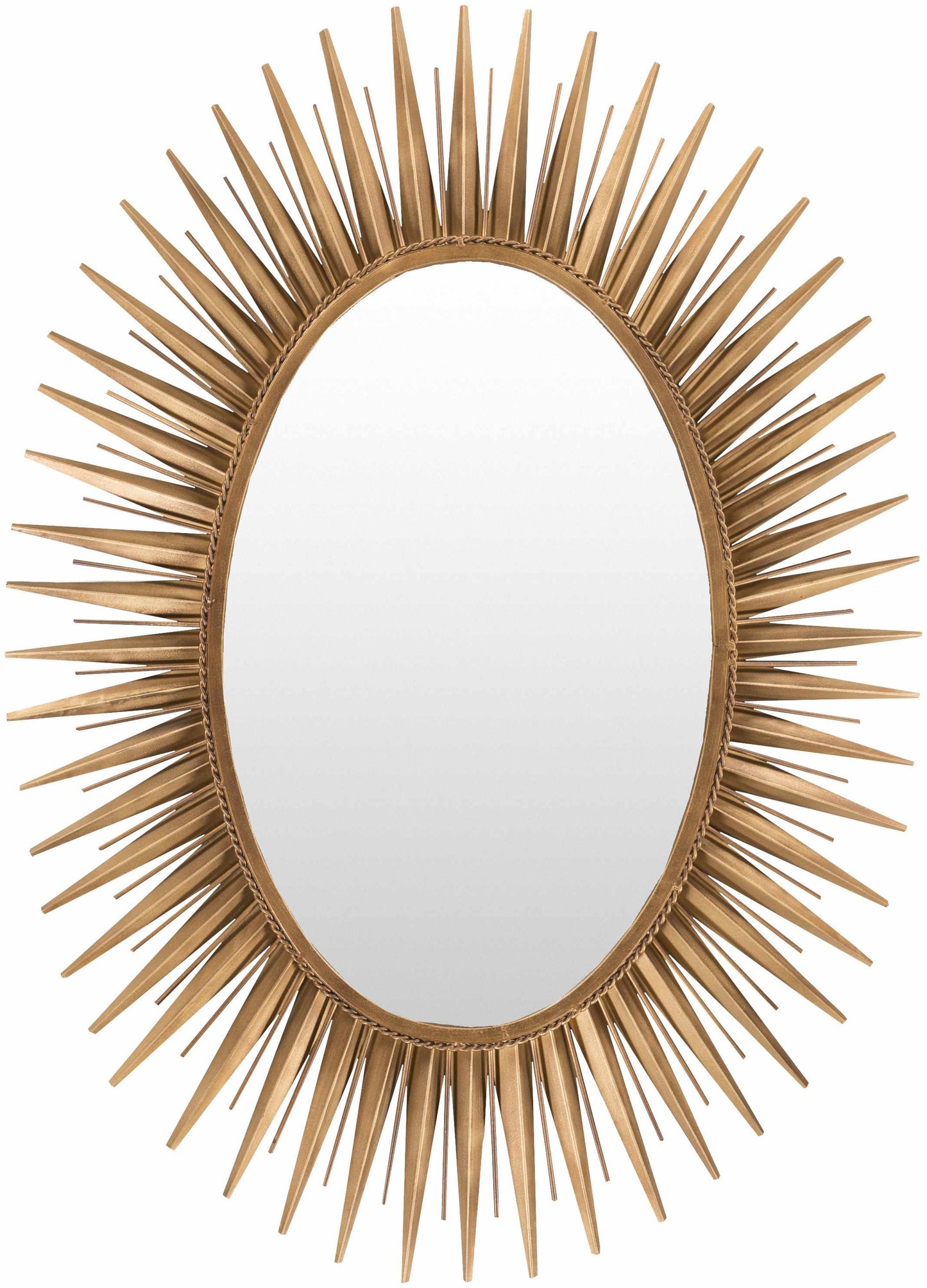 Oval Starburst Metal Mirror