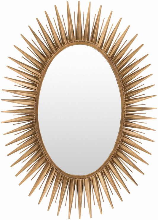 Oval Starburst Metal Mirror