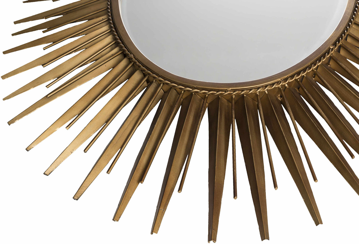 Oval Starburst Metal Mirror
