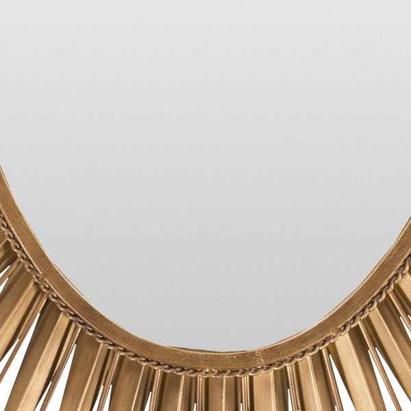 Oval Starburst Metal Mirror