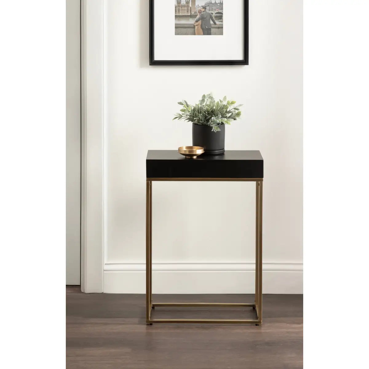 Karlsen Wood and Metal Slim Side Table - kateandlaurel