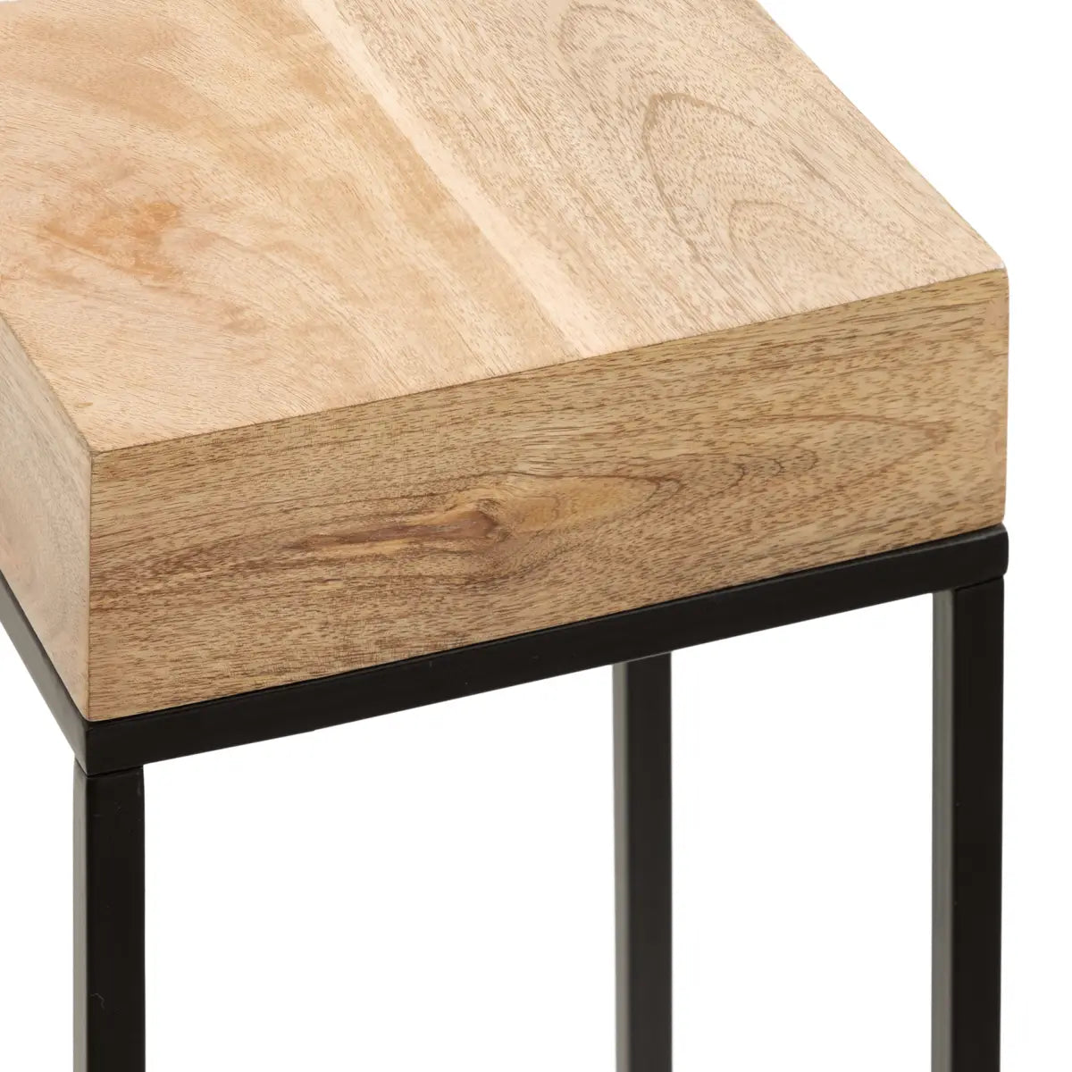 Karlsen Wood and Metal Slim Side Table - kateandlaurel