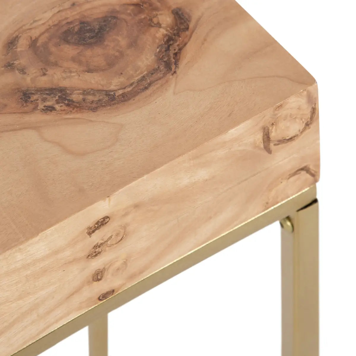 Karlsen Wood and Metal Slim Side Table - kateandlaurel