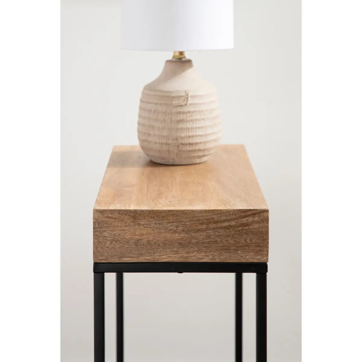 Karlsen Wood and Metal Slim Side Table - kateandlaurel