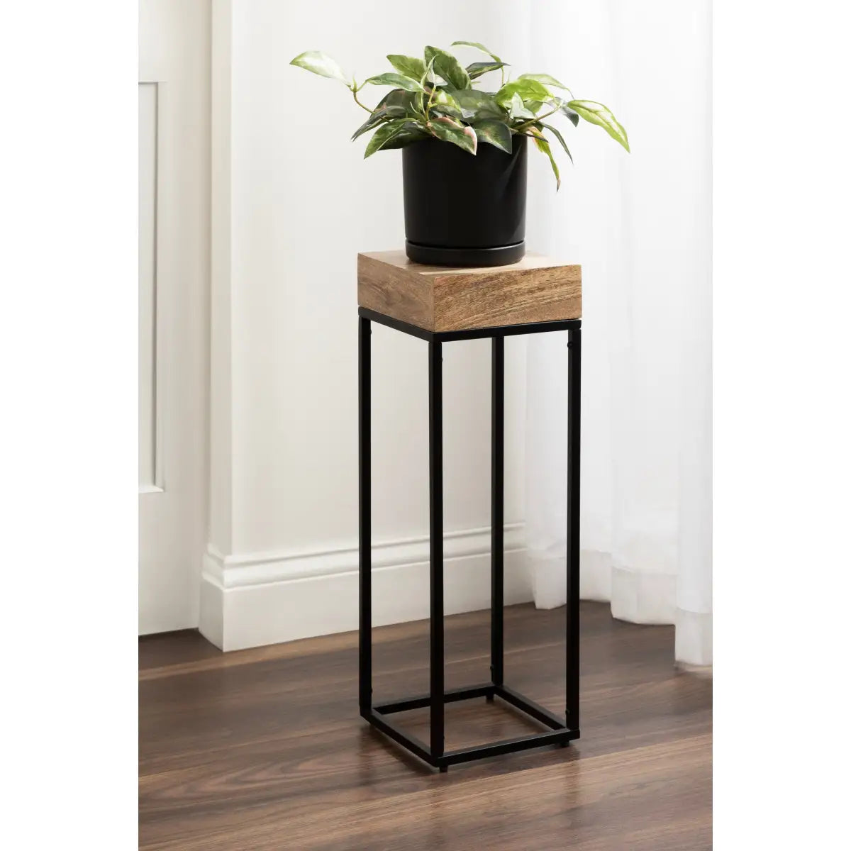 Karlsen Wood and Metal Slim Side Table - kateandlaurel