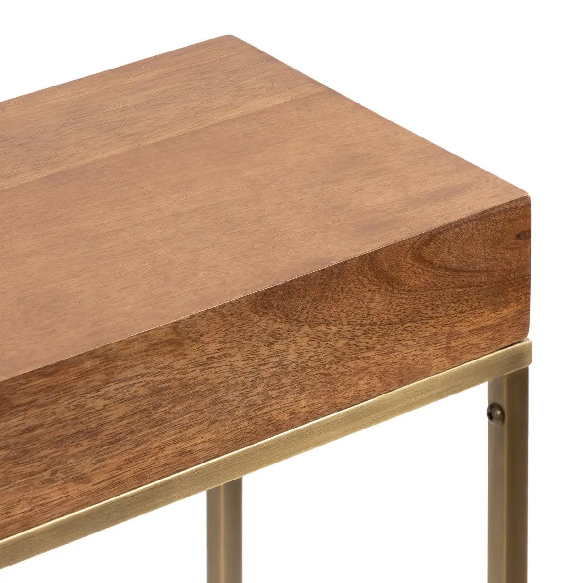 Karlsen Wood and Metal Slim Side Table - kateandlaurel