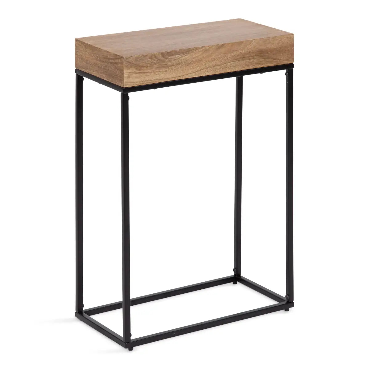 Karlsen Wood and Metal Slim Side Table - kateandlaurel