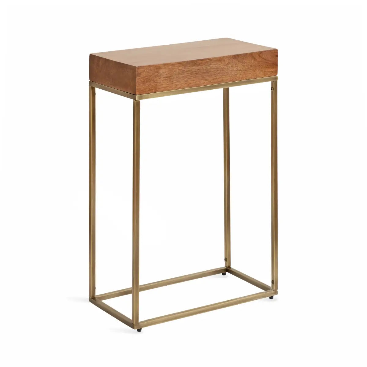 Karlsen Wood and Metal Slim Side Table - kateandlaurel