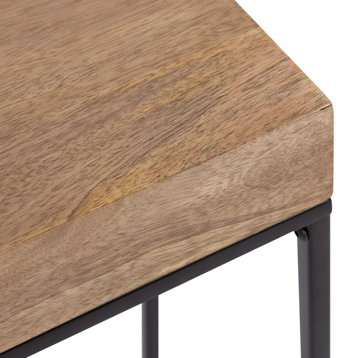 Karlsen Wood and Metal Slim Side Table - kateandlaurel