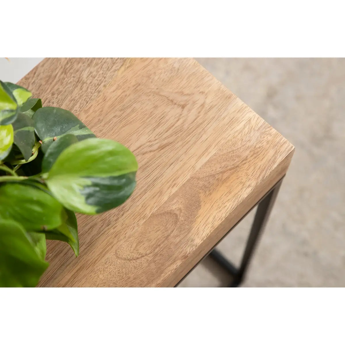 Karlsen Wood and Metal Slim Side Table - kateandlaurel
