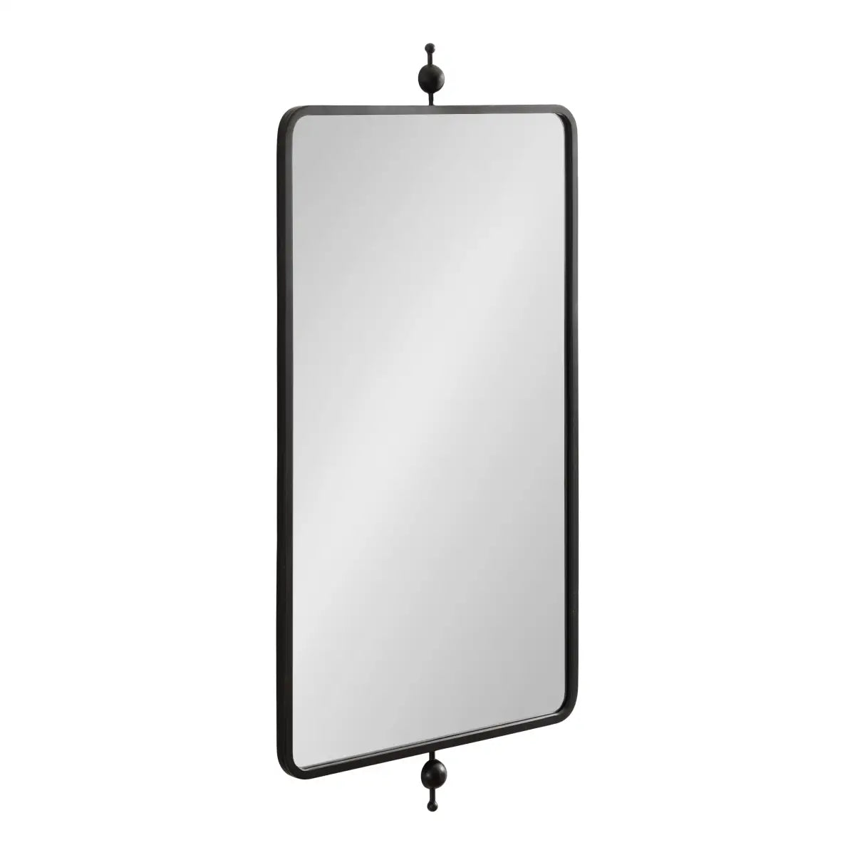 Kasota Metal Framed Mirror - Black / 20x41 - kateandlaurel