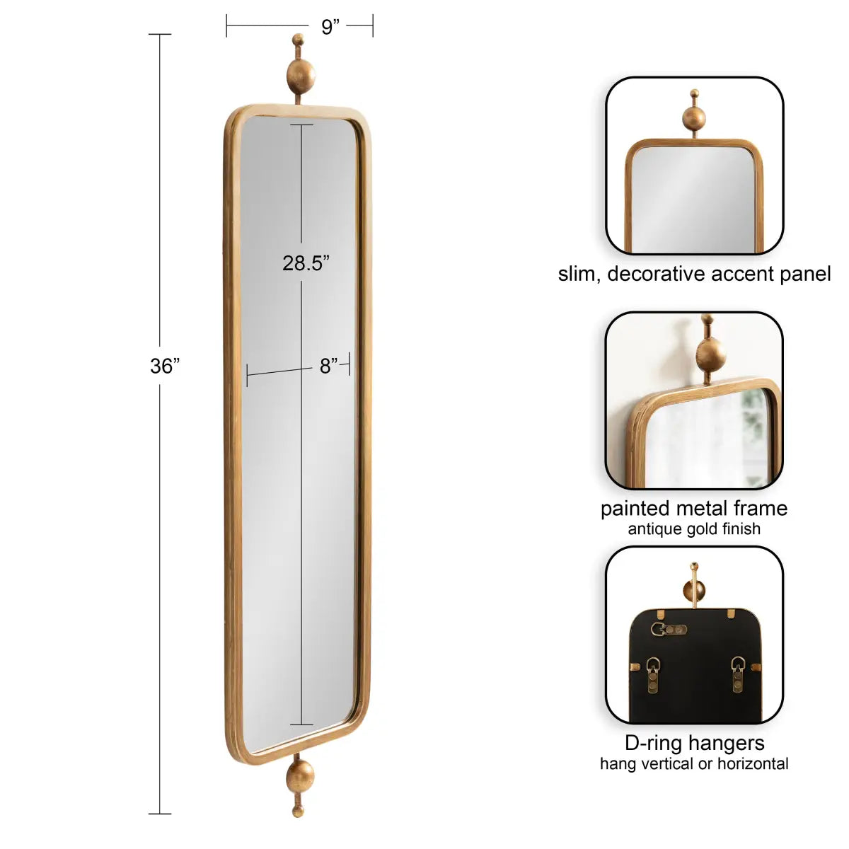 Kasota Metal Framed Mirror - kateandlaurel