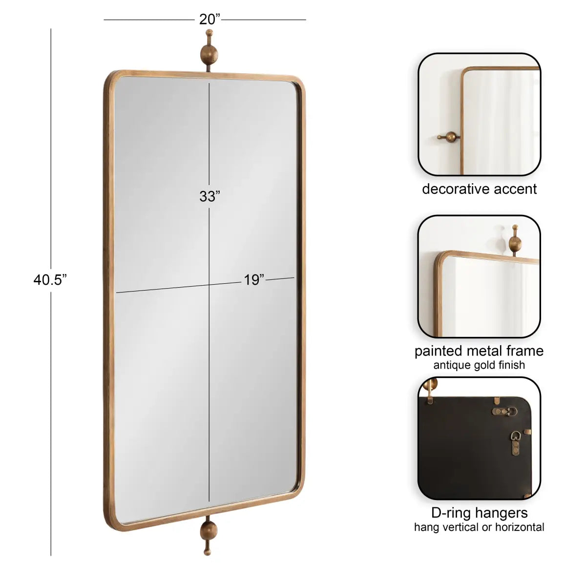 Kasota Metal Framed Mirror - kateandlaurel