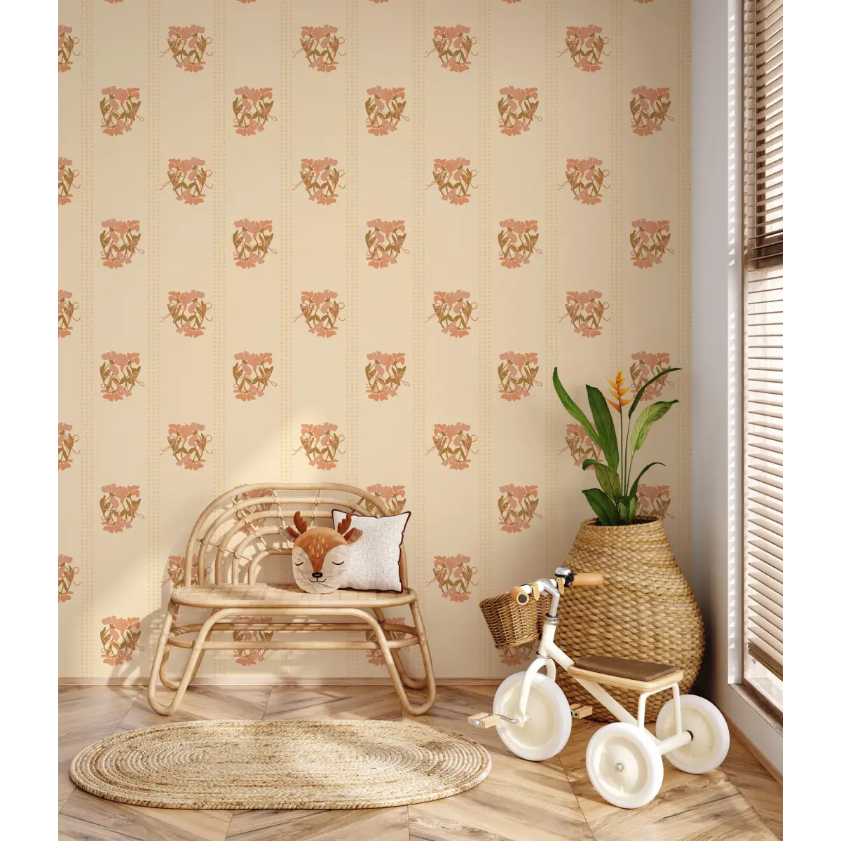 Kate Wallpaper - Sweet Pea Flowers - by Leah Jo Design - Loomwell Home Goods