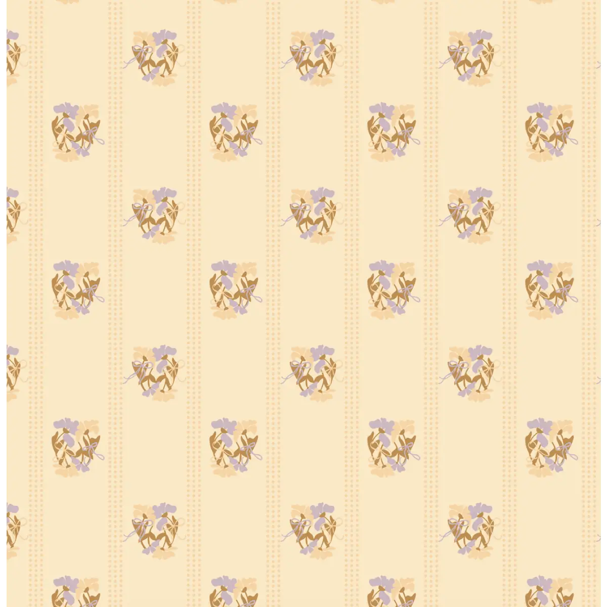Kate Wallpaper - Sweet Pea Flowers - by Leah Jo Design - Sample 1 foot by 1 foot / Lavender - Loomwell Home Goods