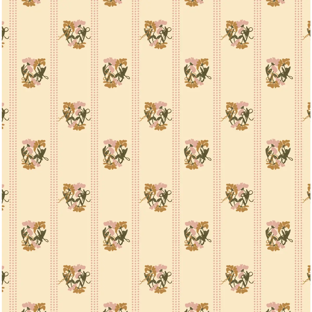 Kate Wallpaper - Sweet Pea Flowers - by Leah Jo Design - Sample 1 foot by 1 foot / Pink - Loomwell Home Goods