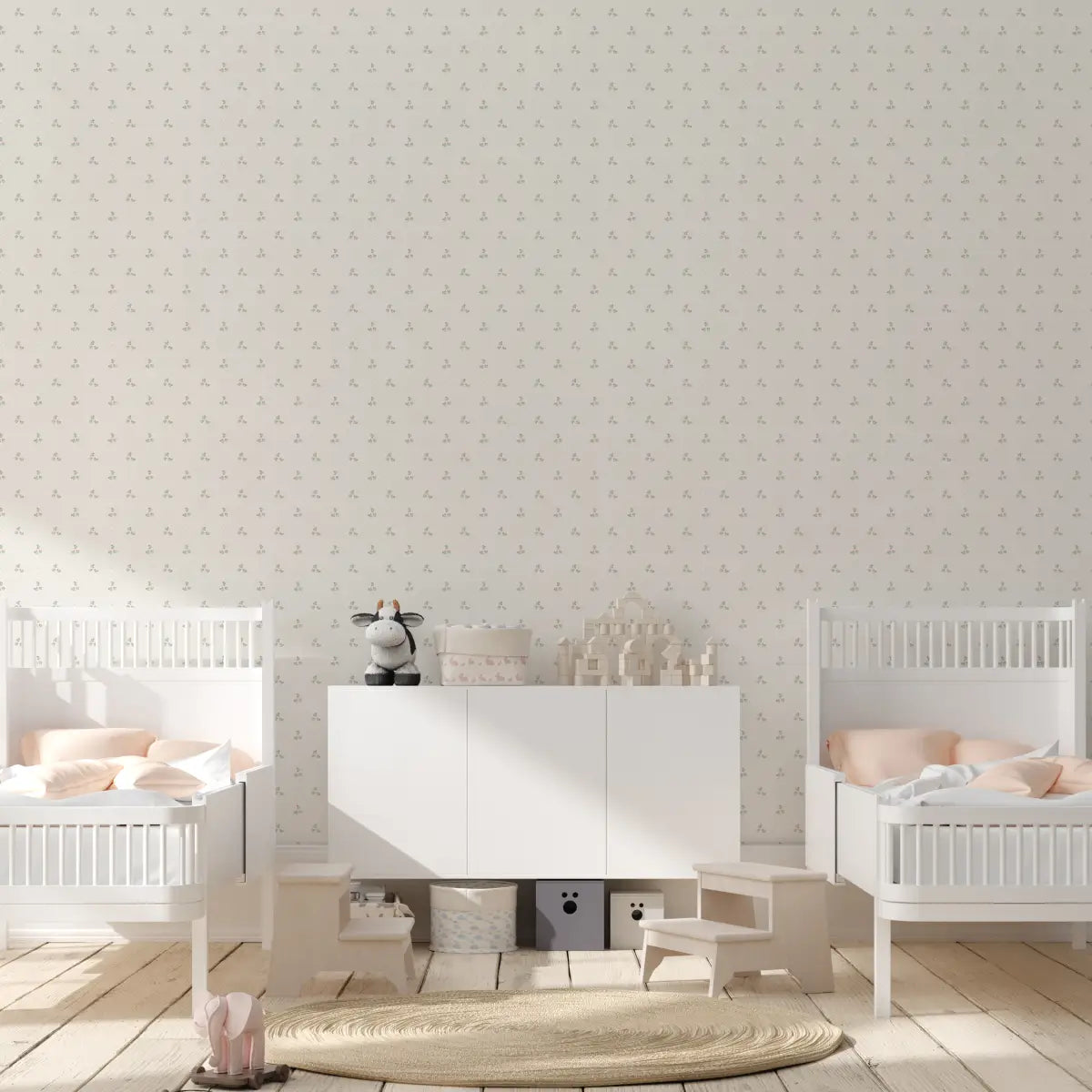 Katie Wallpaper - Mini Flowers Dots - by Megan Cabaj - Loomwell Home Goods