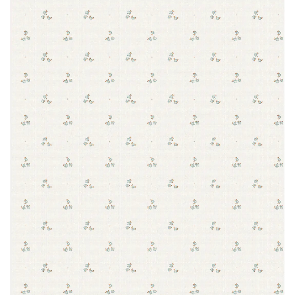 Katie Wallpaper - Mini Flowers Dots - by Megan Cabaj - Sample 1 foot by 1 foot / Blue - Loomwell Home Goods