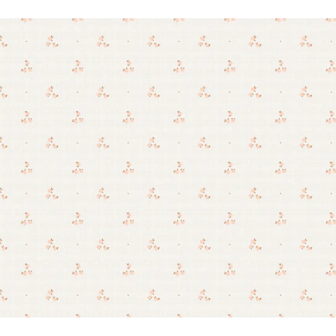 Katie Wallpaper - Mini Flowers Dots - by Megan Cabaj - Sample 1 foot by 1 foot / Pink - Loomwell Home Goods