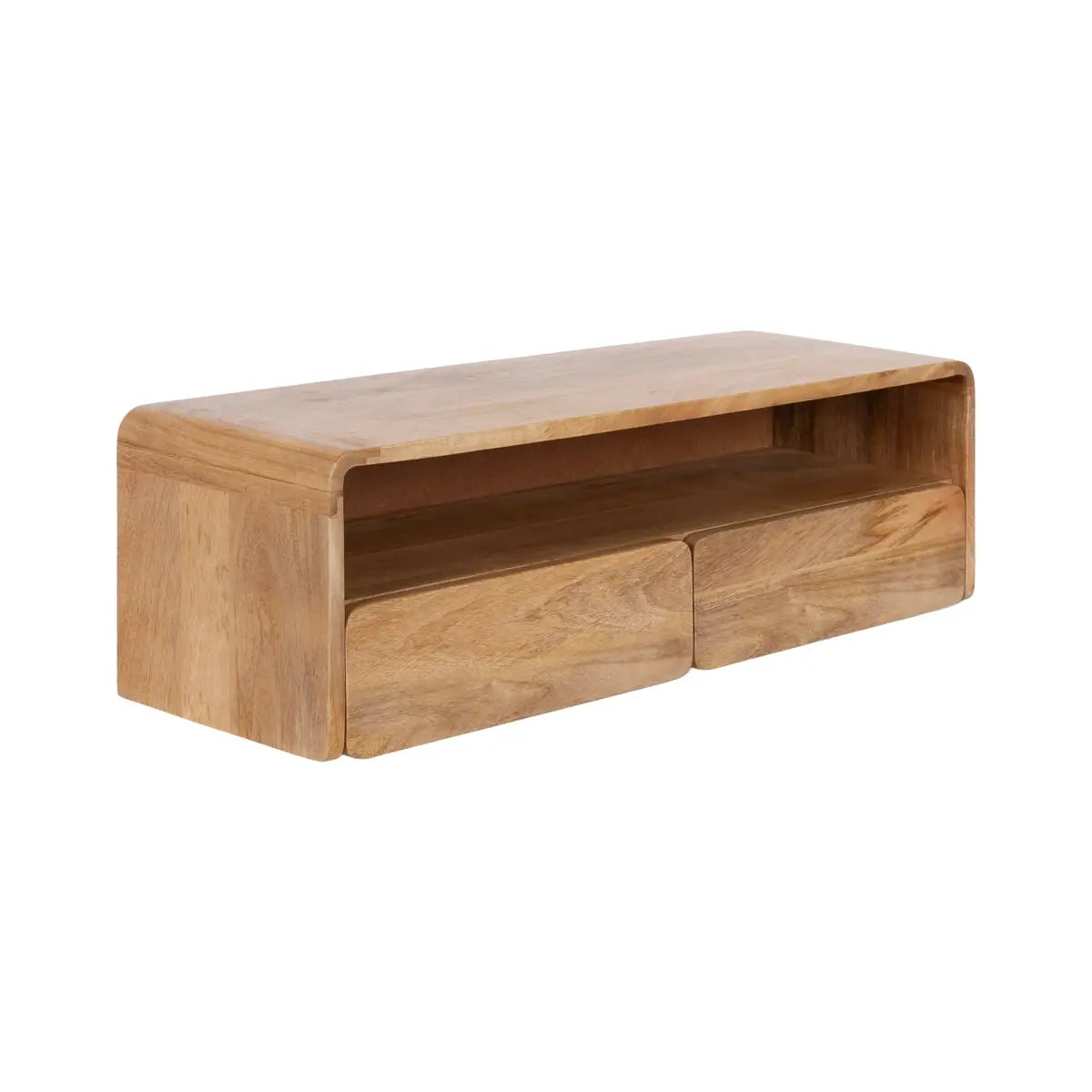 Kato Wood Floating Console Table - Wall Mount - Natural - kateandlaurel