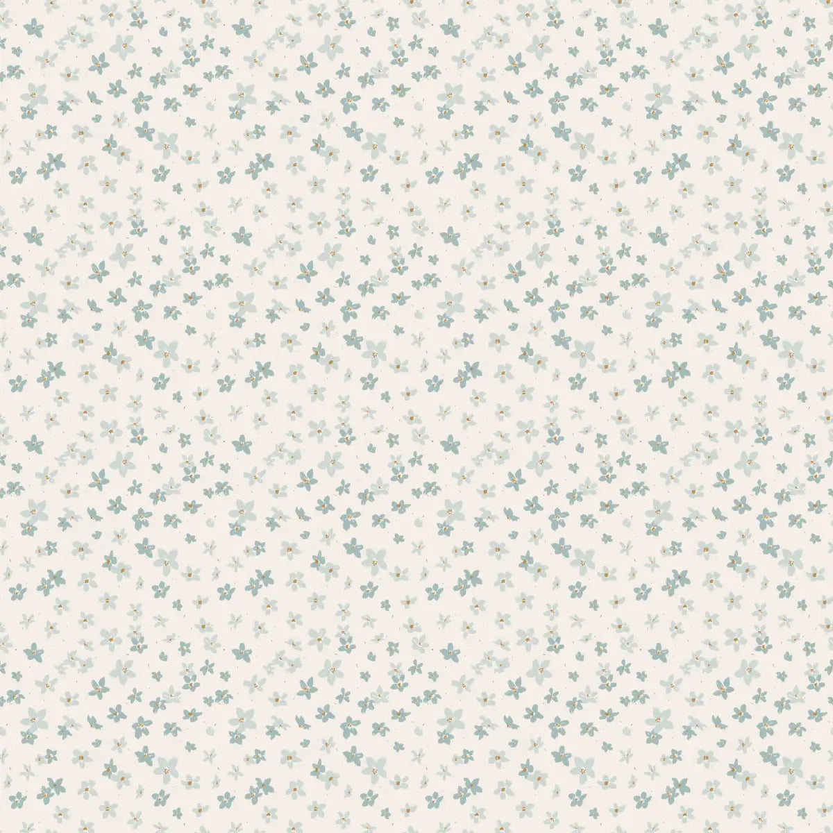 Kaye Wallpaper - Sweet Petite Blooms for Baby - by Megan Cabaj - Sample 1 foot by 1 foot / Blue - Loomwell Home Goods