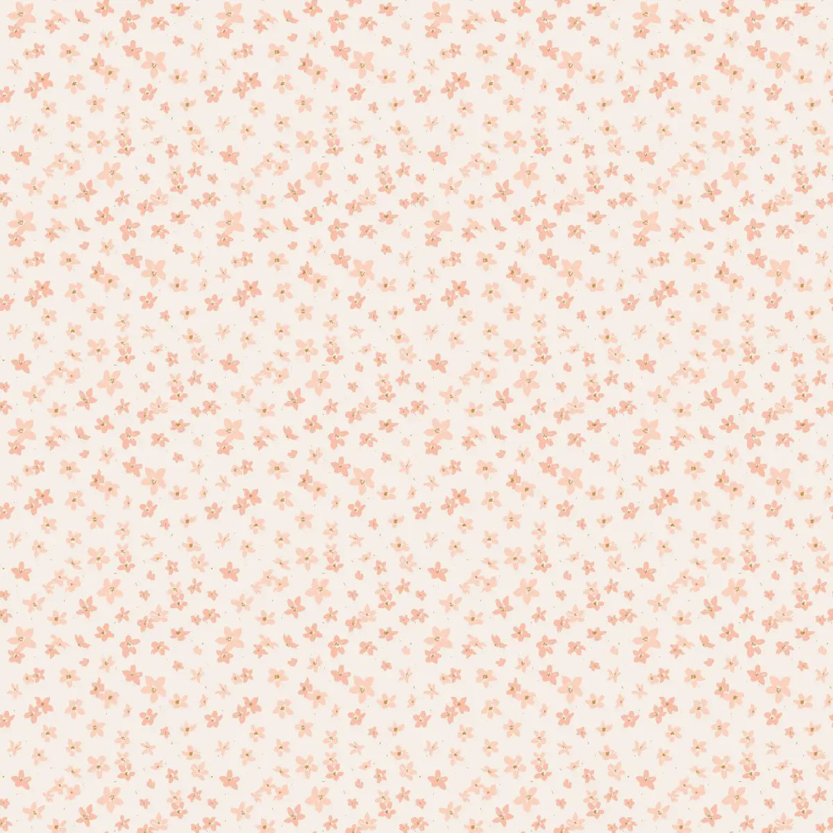 Kaye Wallpaper - Sweet Petite Blooms for Baby - by Megan Cabaj - Sample 1 foot by 1 foot / Pink - Loomwell Home Goods