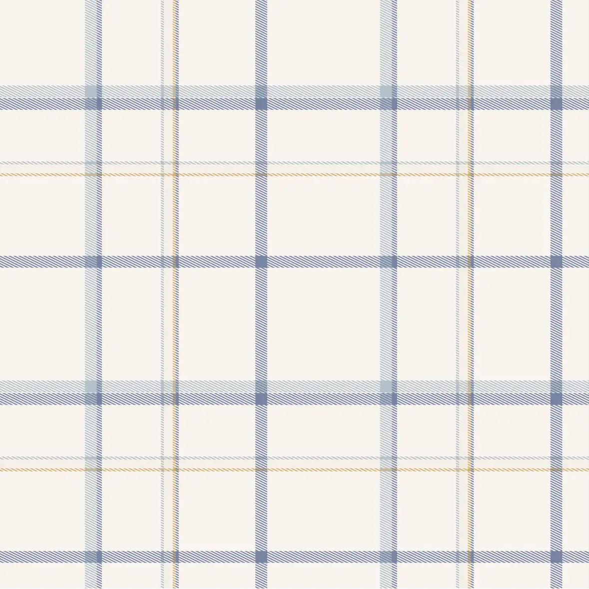 Keaton Wallpaper - Blue Beige Plaid Check - Sample 1 foot by 1 foot - Loomwell Home Goods