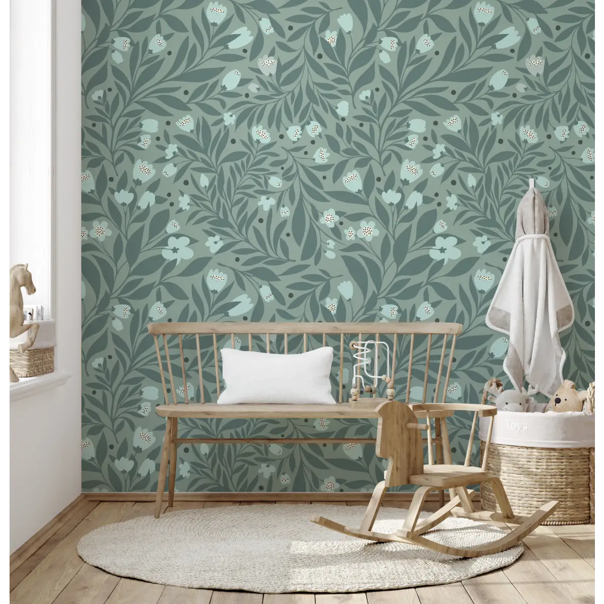 Kendall Wallpaper - Lush Flowers - by Sara Mari - Loomwell Home Goods