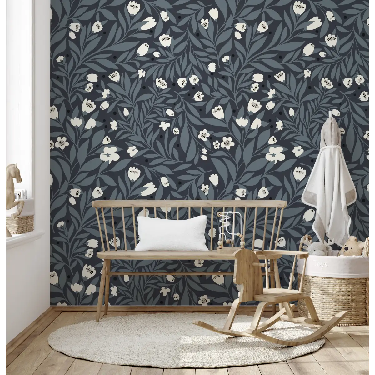 Kendall Wallpaper - Lush Flowers - by Sara Mari - Loomwell Home Goods