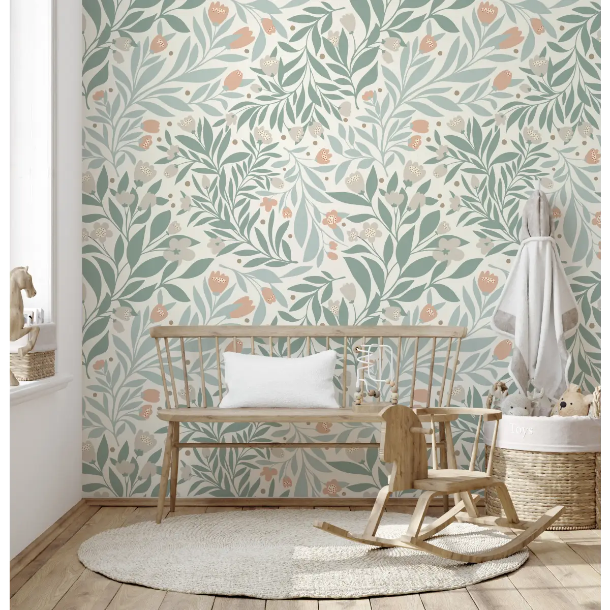 Kendall Wallpaper - Lush Flowers - by Sara Mari - Loomwell Home Goods