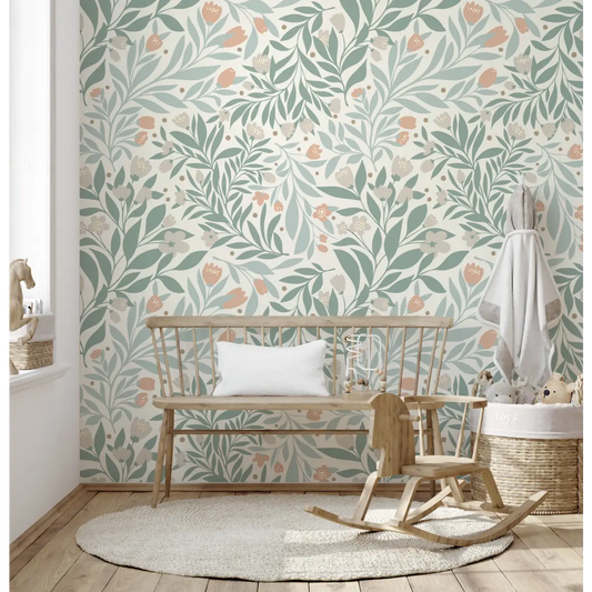 Kendall Wallpaper - Lush Flowers - by Sara Mari - Loomwell Home Goods