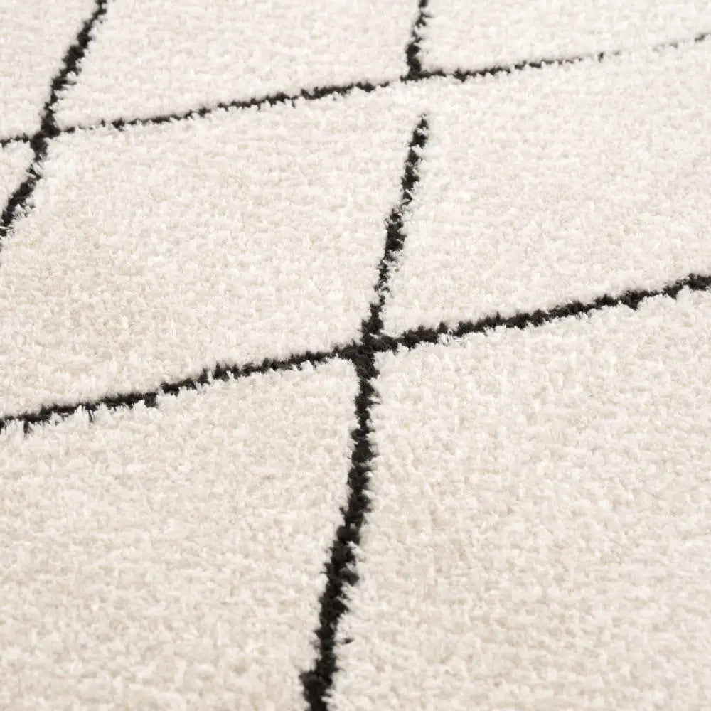 Keone Black & White Area Rug - 6’7’’ x 9’ Rectangle - Boutique Rugs