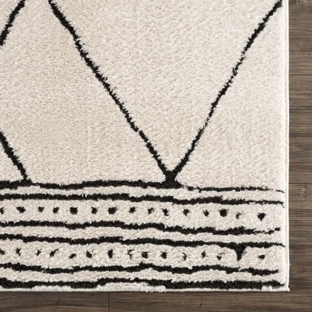 Keone Black & White Area Rug - Boutique Rugs