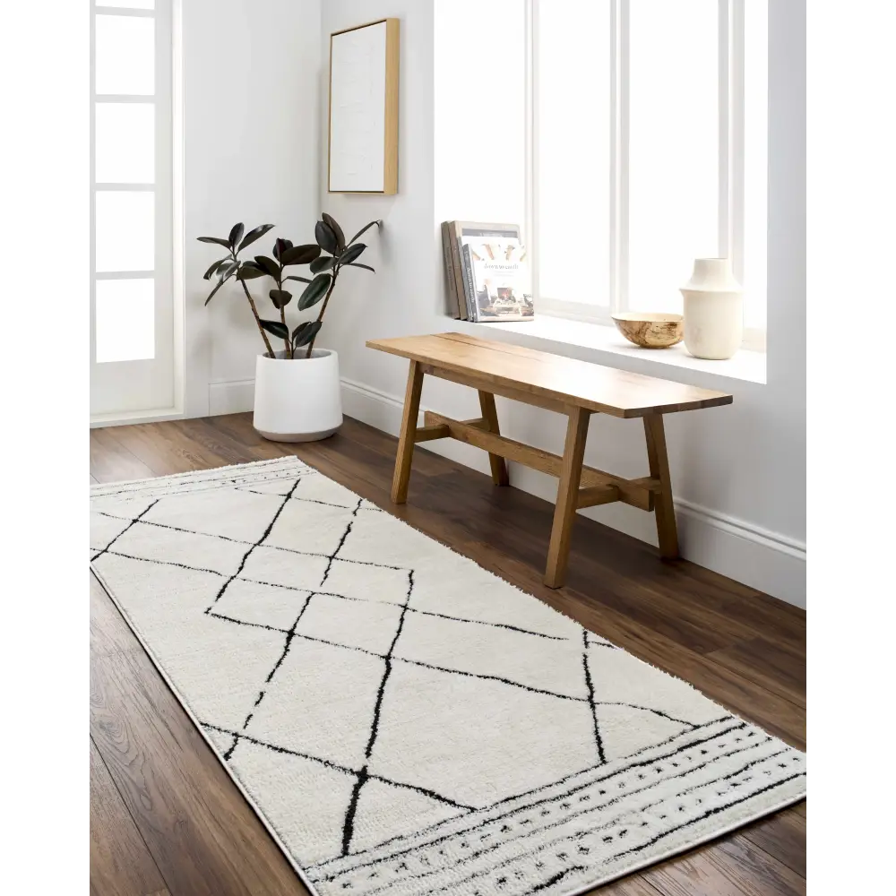 Keone Black & White Area Rug - Boutique Rugs