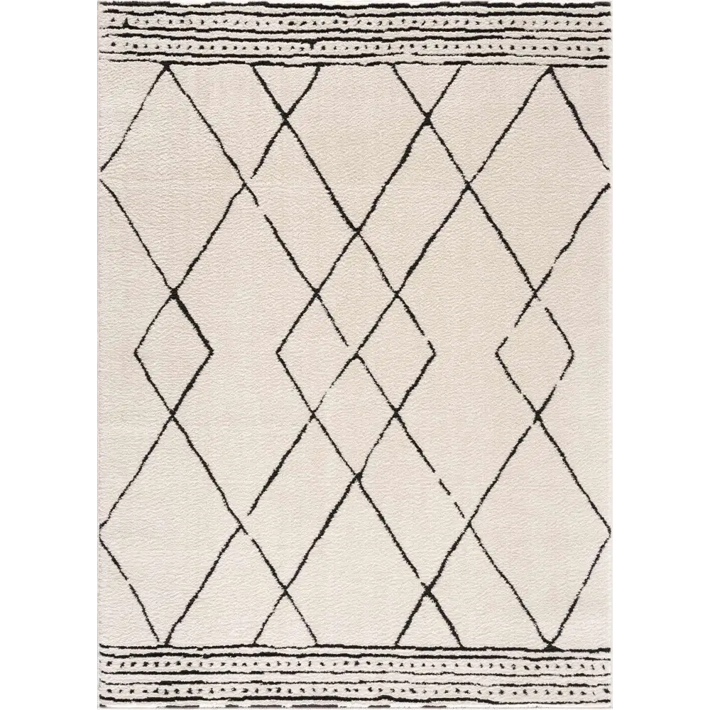 Keone Black & White Area Rug - Boutique Rugs