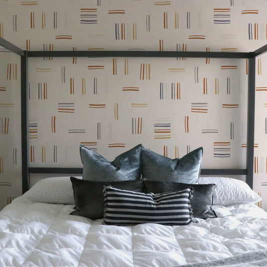 Keren Wallpaper - Line Geometric Pattern - Loomwell Home Goods