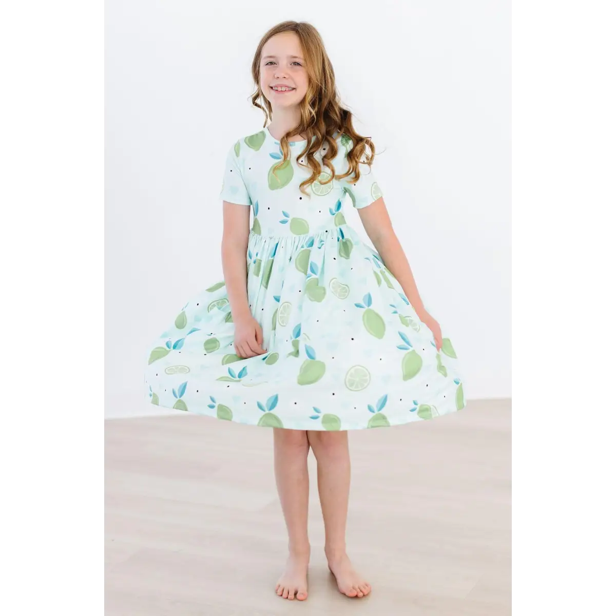 Key Lime Cutie S/S Pocket Twirl Dress - Mila & Rose ®