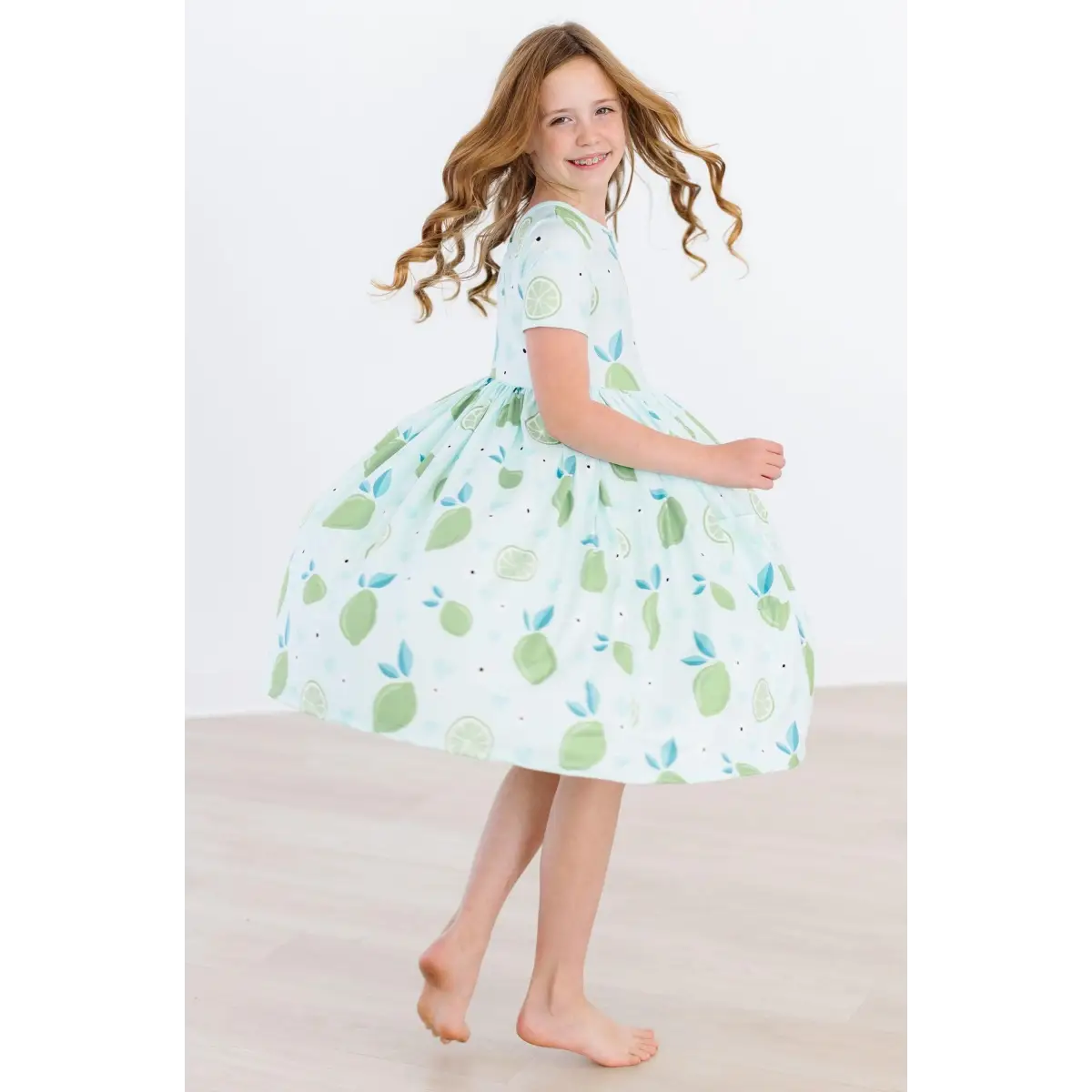Key Lime Cutie S/S Pocket Twirl Dress - Mila & Rose ®