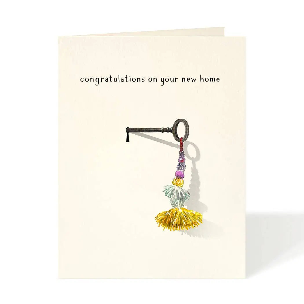 New Home Greeting Card - Key with Tassel - Felix Doolittle