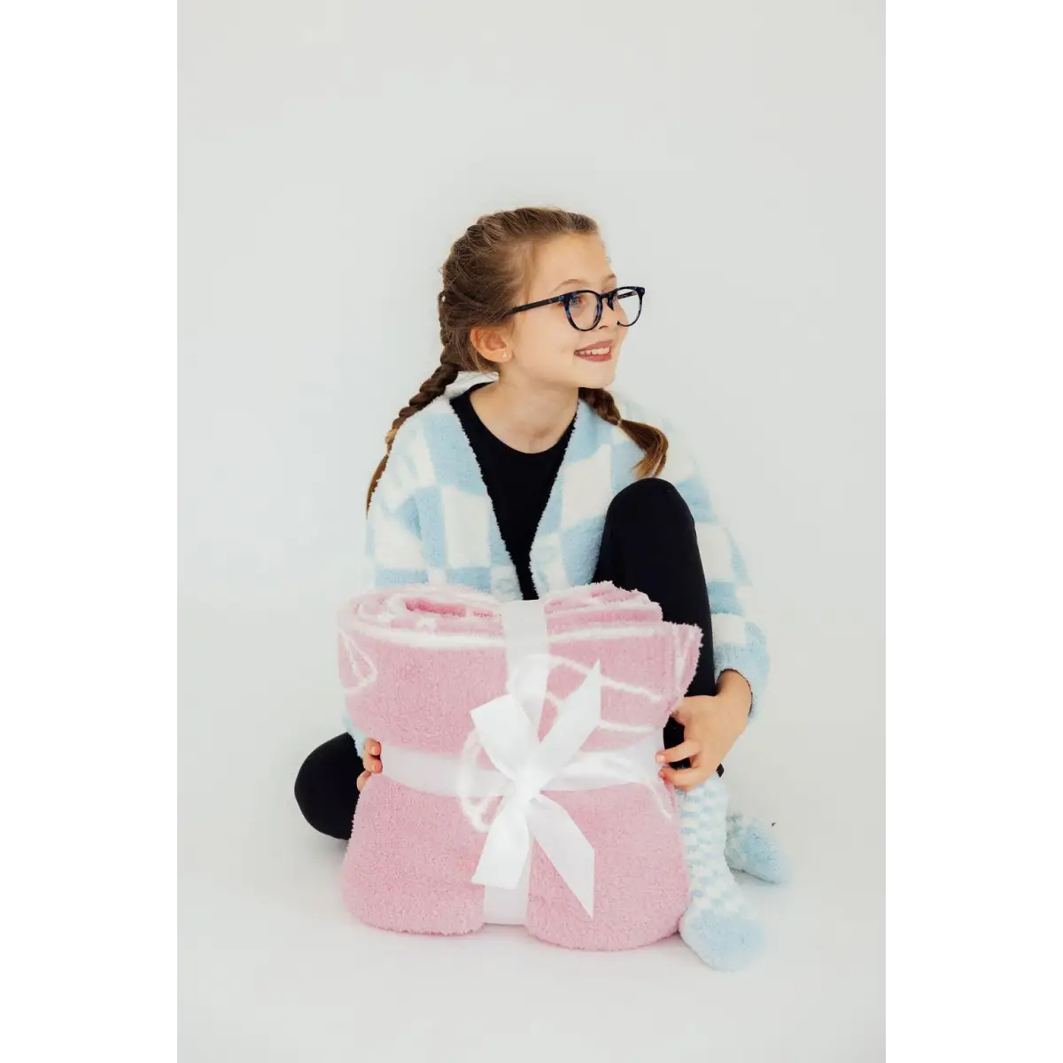 Kids Cozy Blanket - Light Pink Cowgirl - Mila & Rose ®