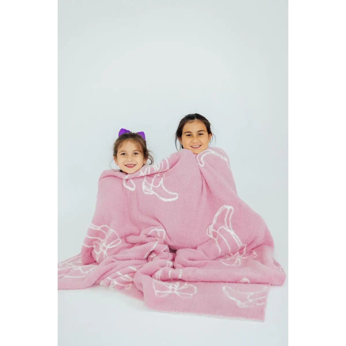 Kids Cozy Blanket - Light Pink Cowgirl - Mila & Rose ®