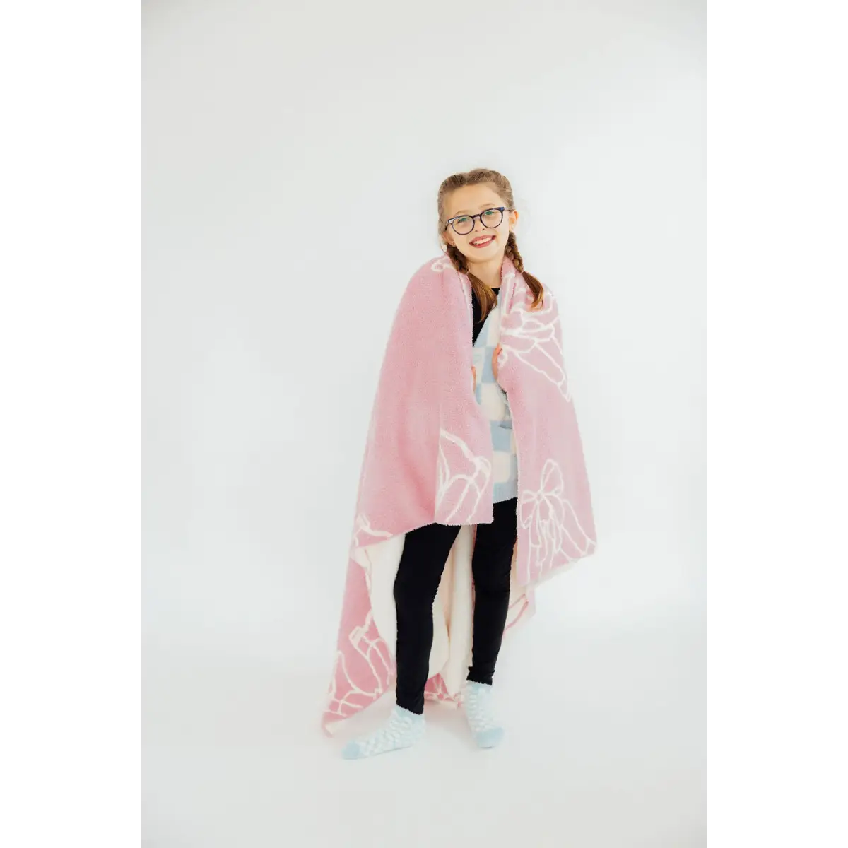 Kids Cozy Blanket - Light Pink Cowgirl - Mila & Rose ®