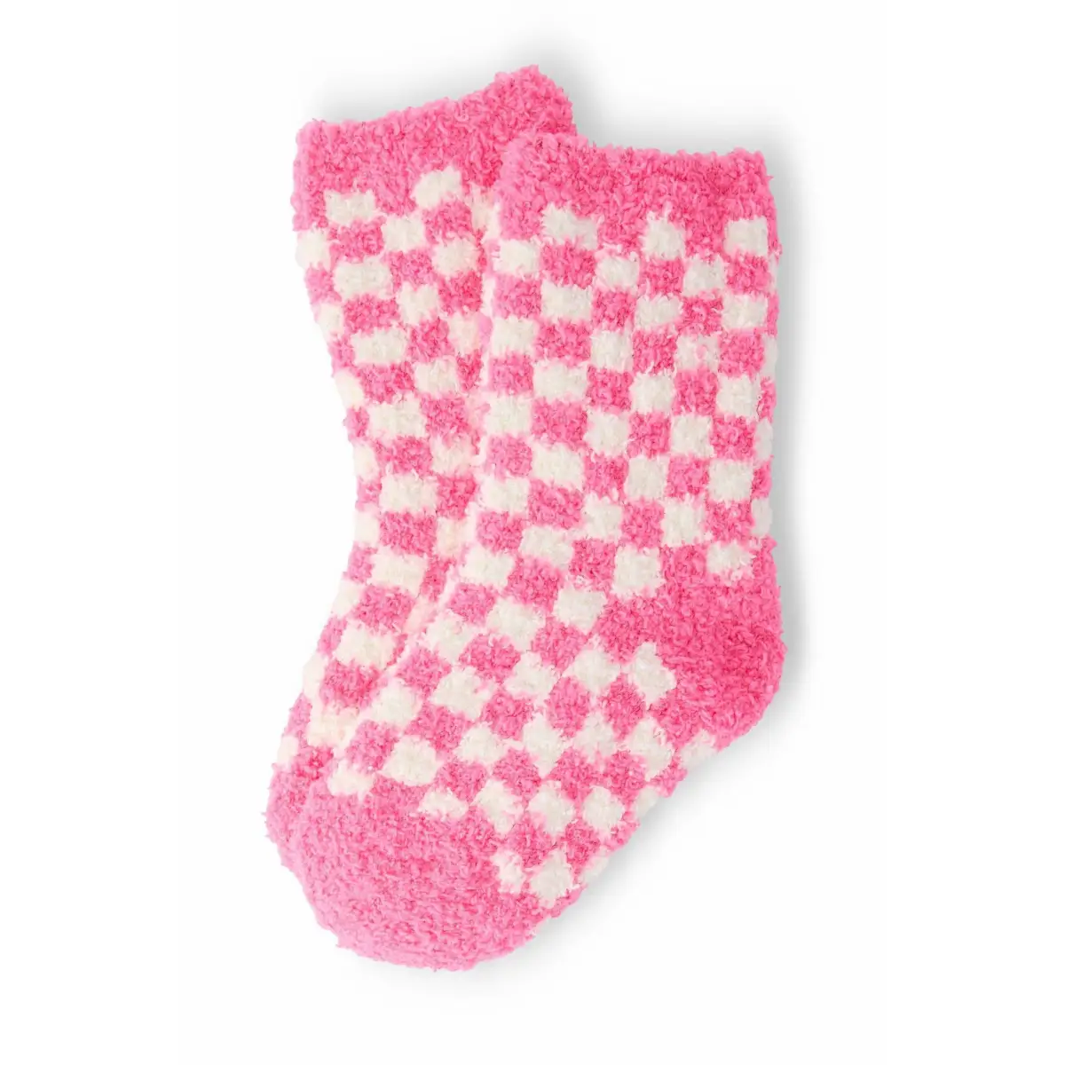 Kids Cozy Socks - Bright Pink Checker - Mila & Rose ®
