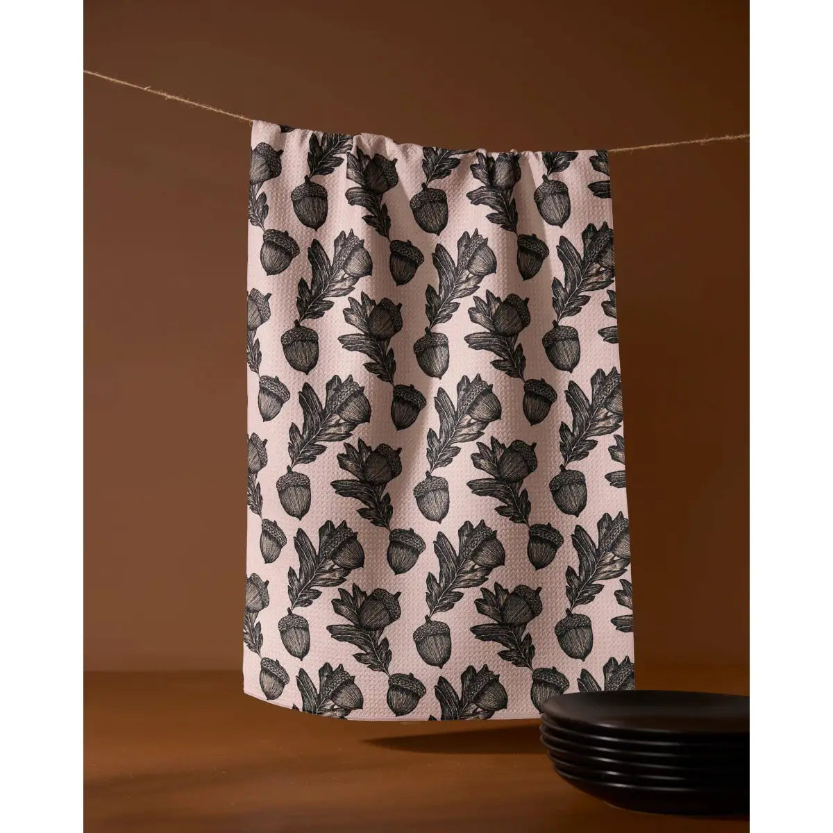 Kitchen Towel - Kindred Acorns and Oak Leaves - Geometry