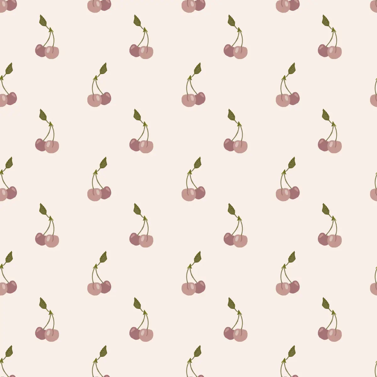 Kinley Wallpaper - Cherries - by Adeline-Julie Bee - Sample 1 foot by 1 foot - Loomwell Home Goods