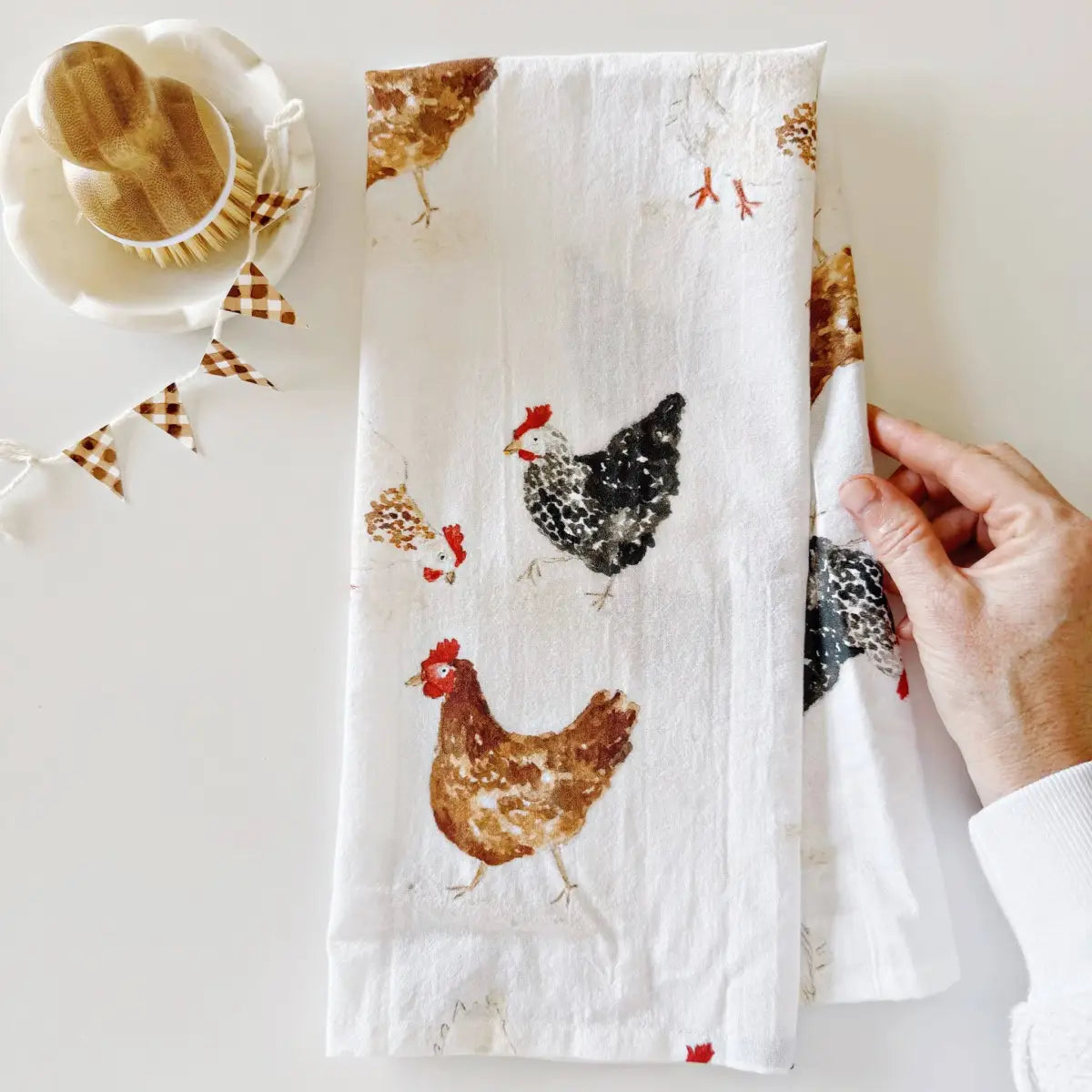 Kitchen Tea Towel - Chickens - by Emily Lex - emily lex studio
